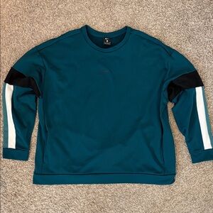 Nike Men's Teal and Black Crewneck Sweater